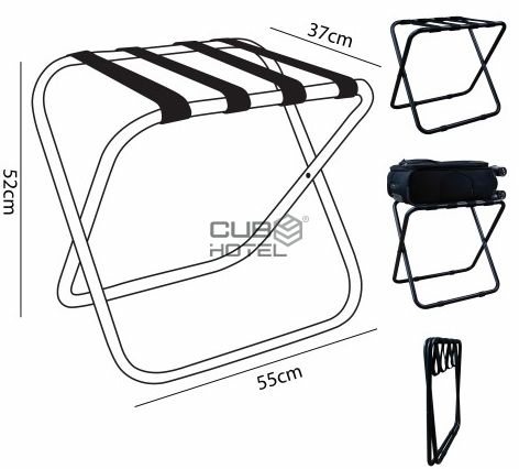 Soporte Maleta Acero Negro STAY